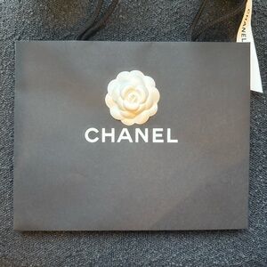 Chanel Black Tote with White Logo